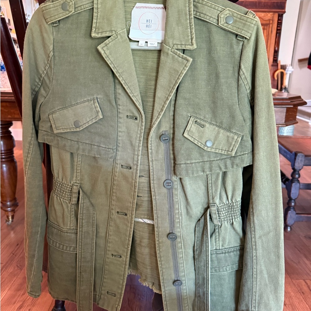 Free People Khaki Utility Jacket